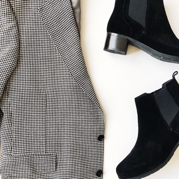 Vintage Jackets & Blazers - Vintage Houndstooth Oversized Boyfriend Blazer